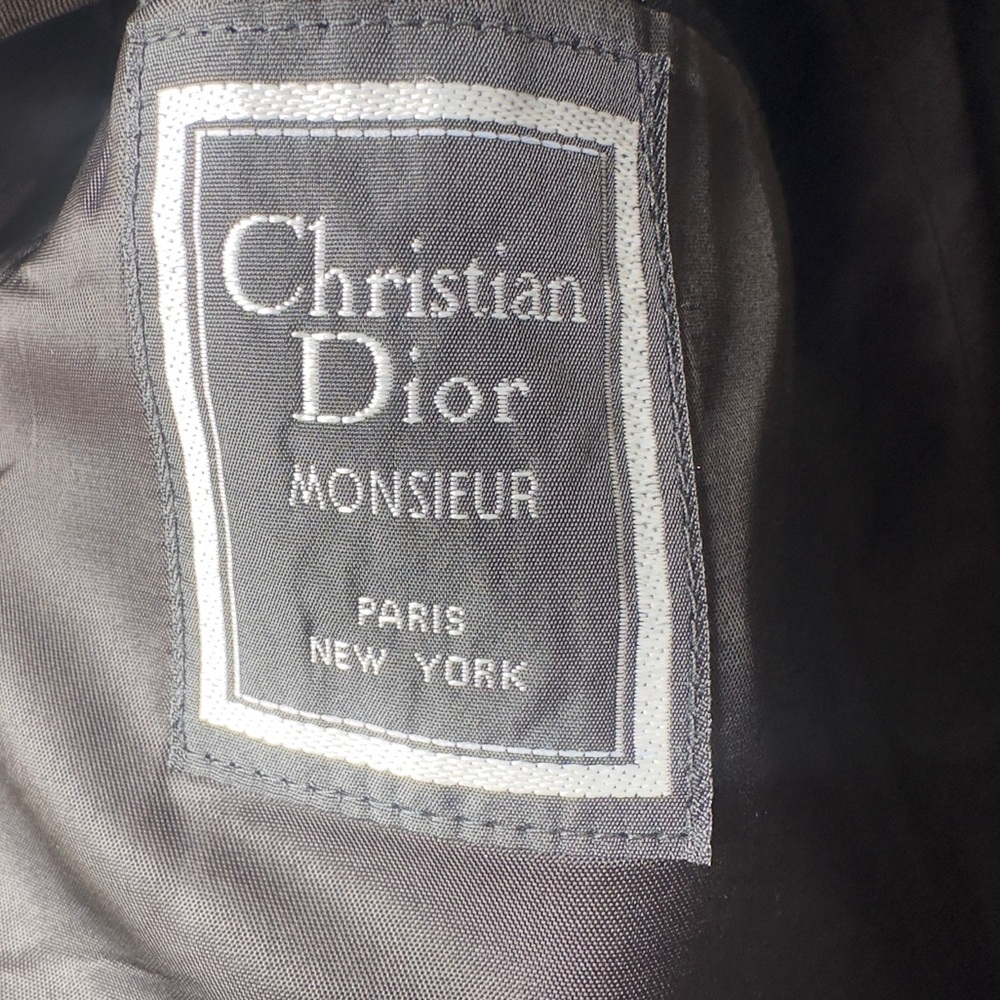 Vintage Christian Dior Monsieur Black Satin Lapel Tuxedo Jacket Blazer 44L‎ - Picture 3 of 12
